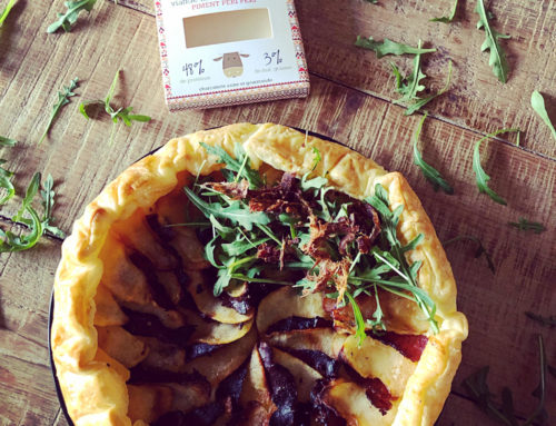 Tarte rustique façon tatin pomme et biltong de boeuf