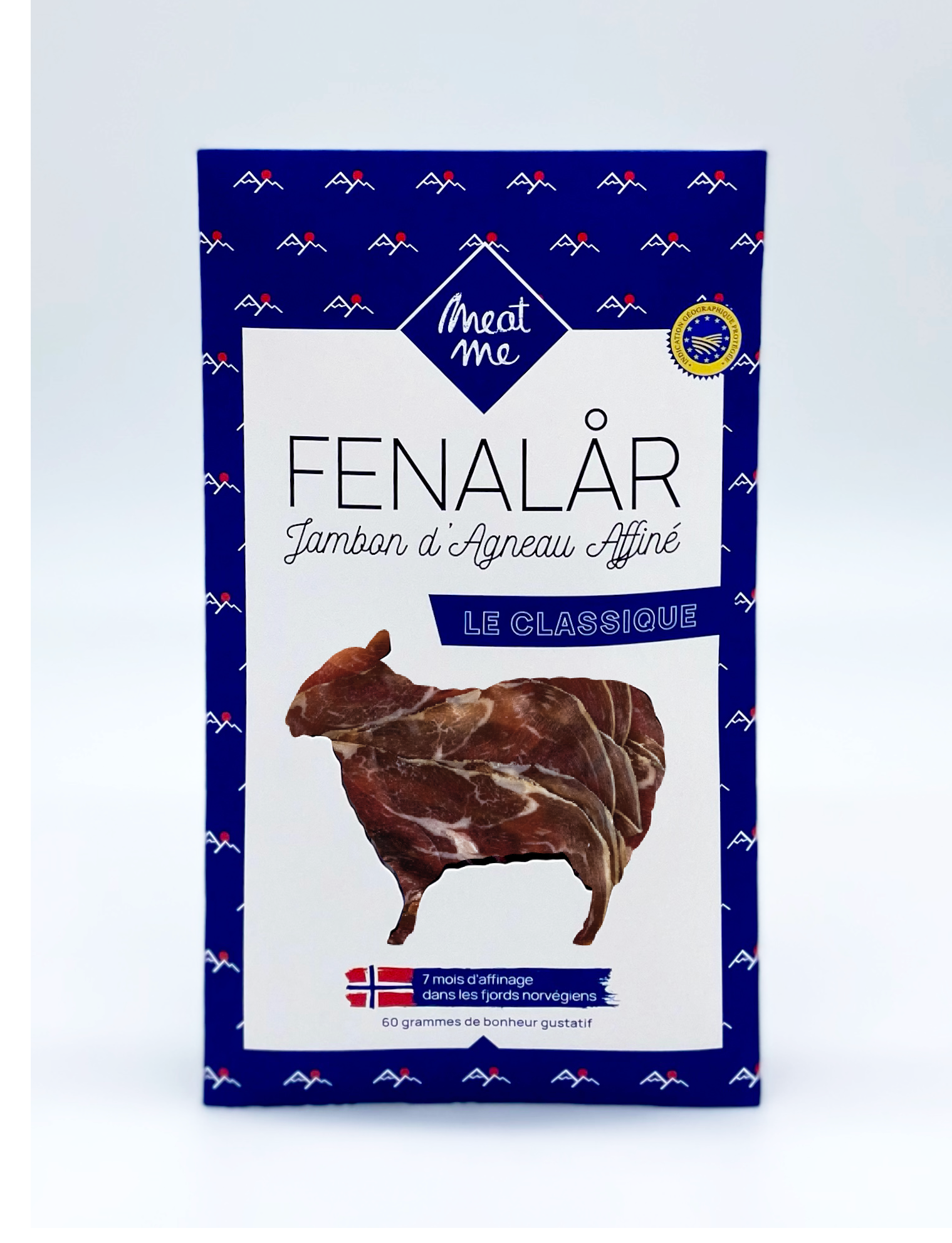 Viande de d'agneau séchée. Le Fenalar est un jambon d'agneau, recette culinaire originaire des Fjords norvégiens.